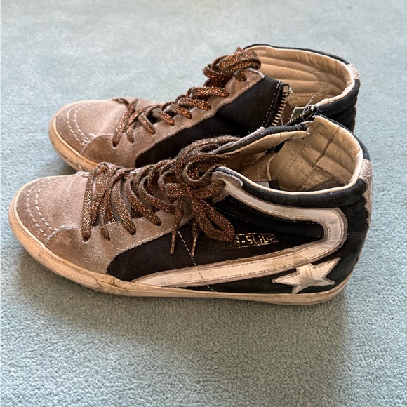 Golden Goose Deluxe Brand Black and Brown Sneakers - Picture 4 of 4
